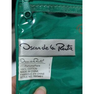 Oscar De La Renta Foldable Travel Jewelry Bag 2 Zip Pockets Snap Strap